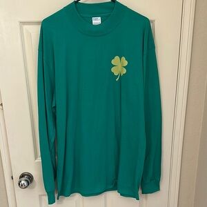 Comfort Colors Teal Shamrock Long Sleeve Tee